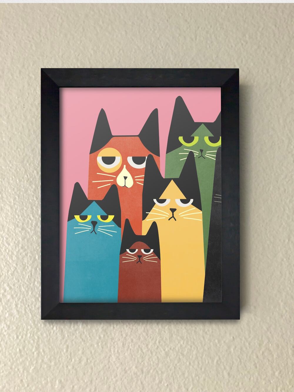 Cat Framed Wall Art | Cute Kitten Canvas Print